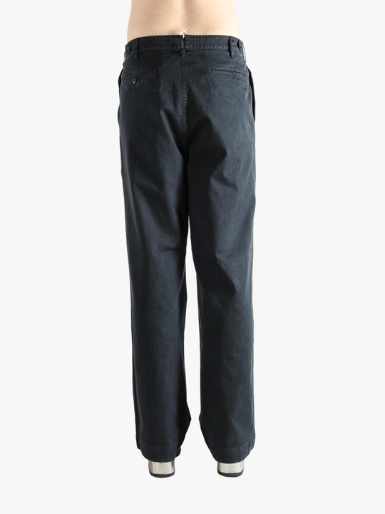 AURALEE - Men Garment-Dyed Finx Light Chino One-Tuck Wide Pants