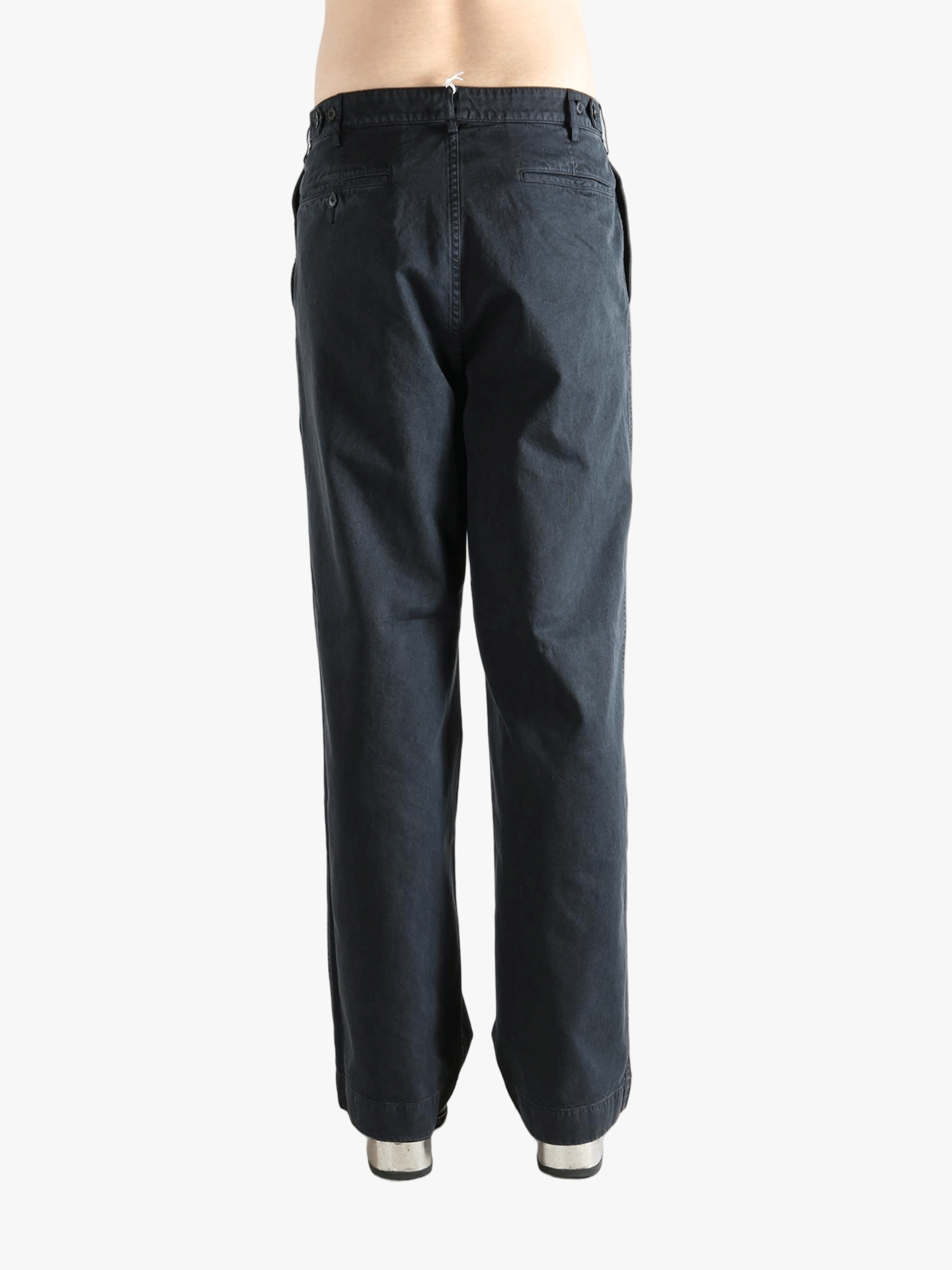 AURALEE - Men Garment-Dyed Finx Light Chino One-Tuck Wide Pants AURALEE - Men Garment-Dyed Finx Light Chino One-Tuck Wide Pants