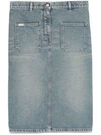 COURRÈGES - Women 2-Pocket Denim Skirt