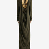 Green dress,full body view