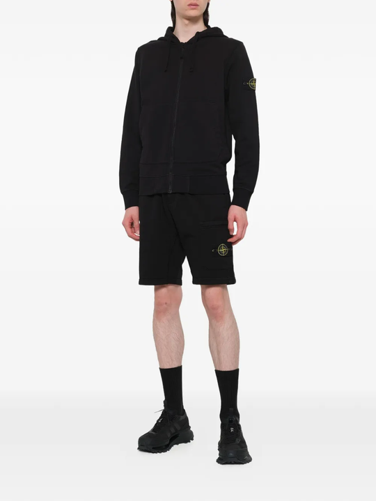 Black shorts,full body view