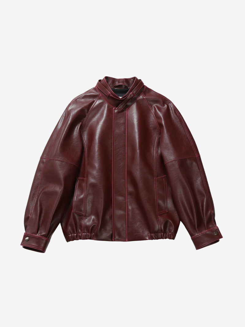 Burgundy jacket, front view