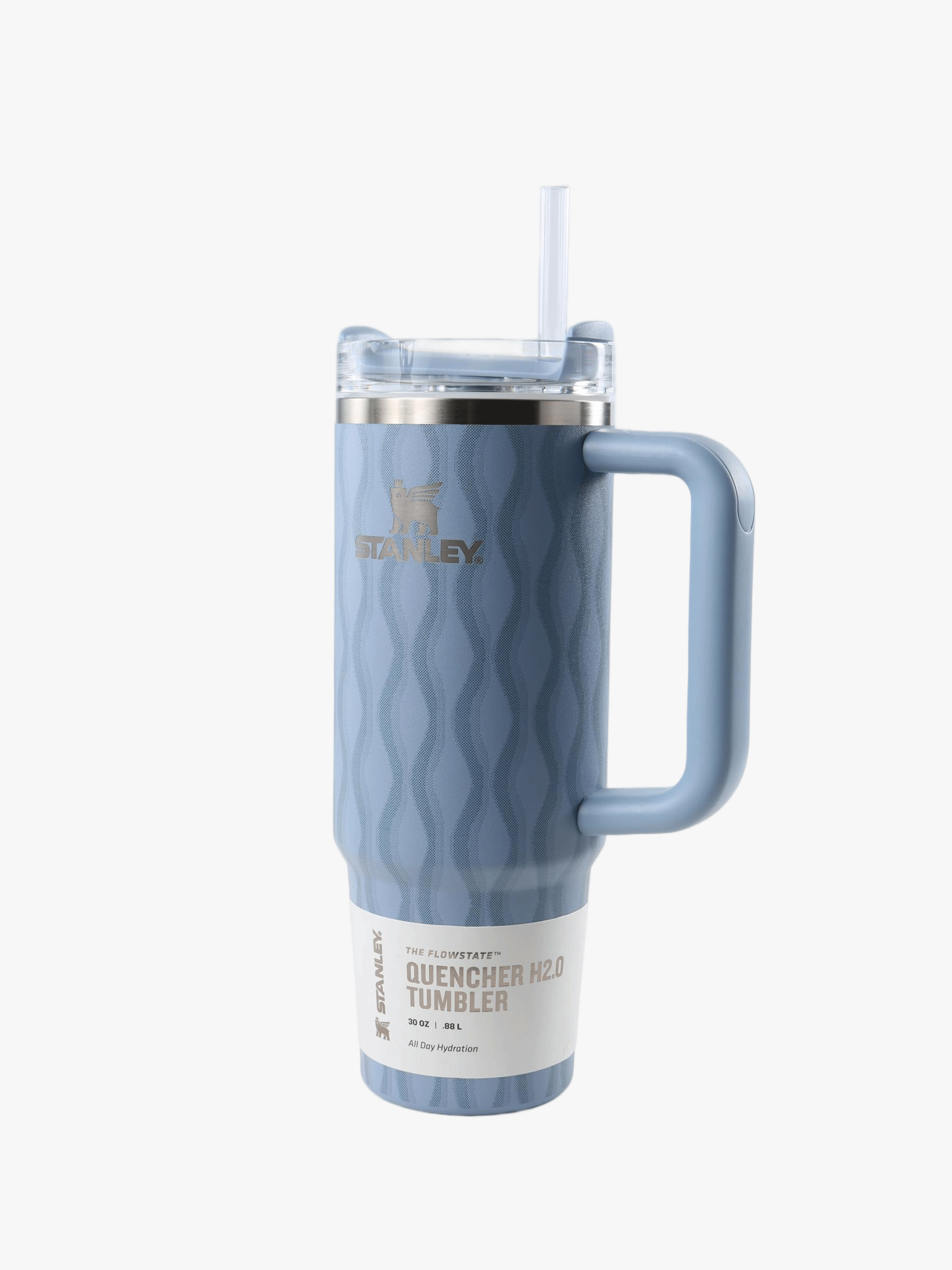 Blue product, front view