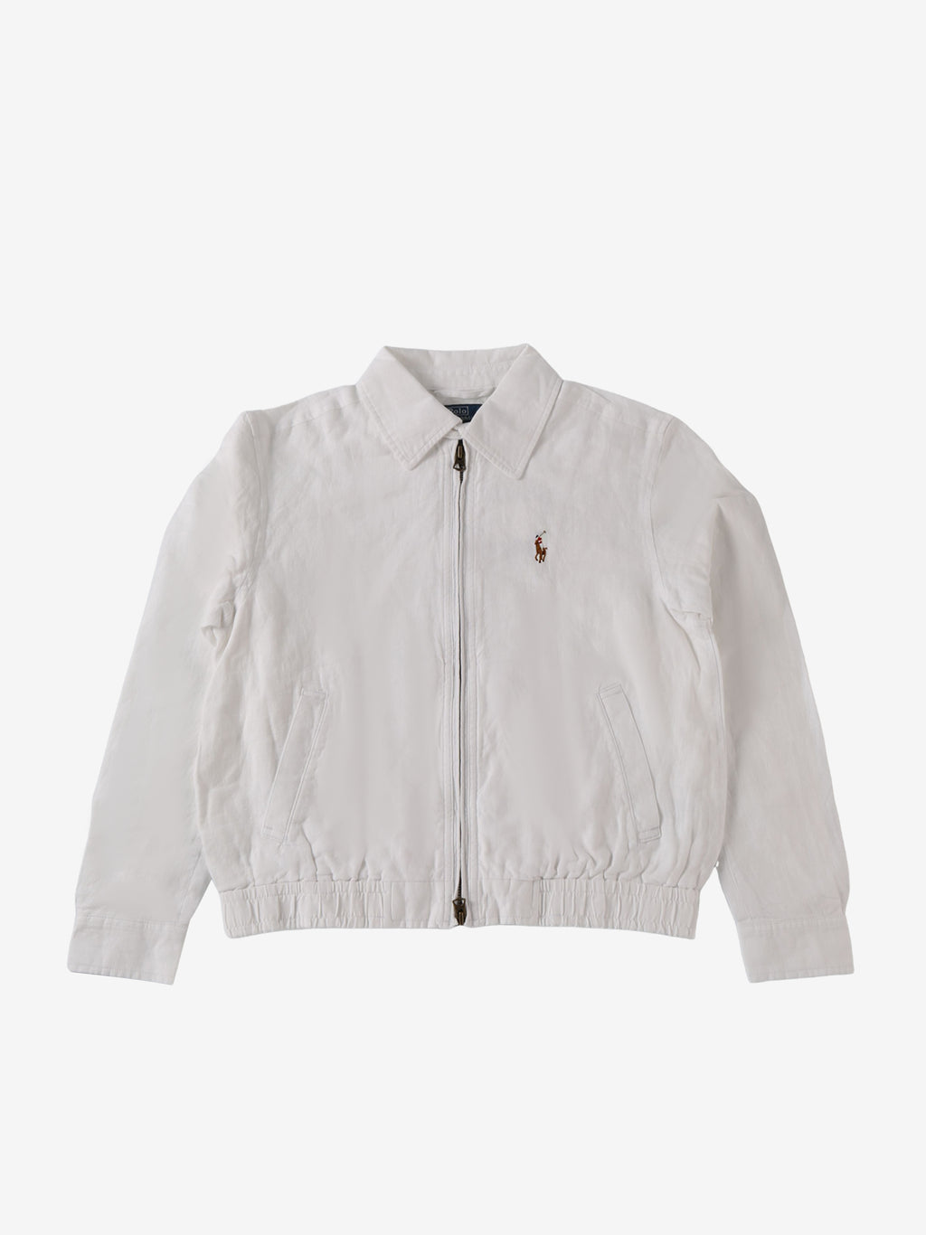 White windbreaker, front view