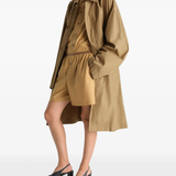 Tan jacket, full body view