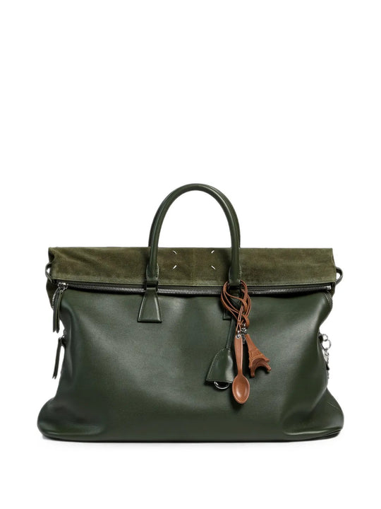 Brown accessories, front view
