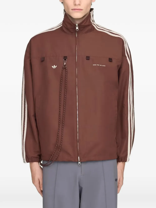 Red jacket worn by a person, showing the jacket's fit
