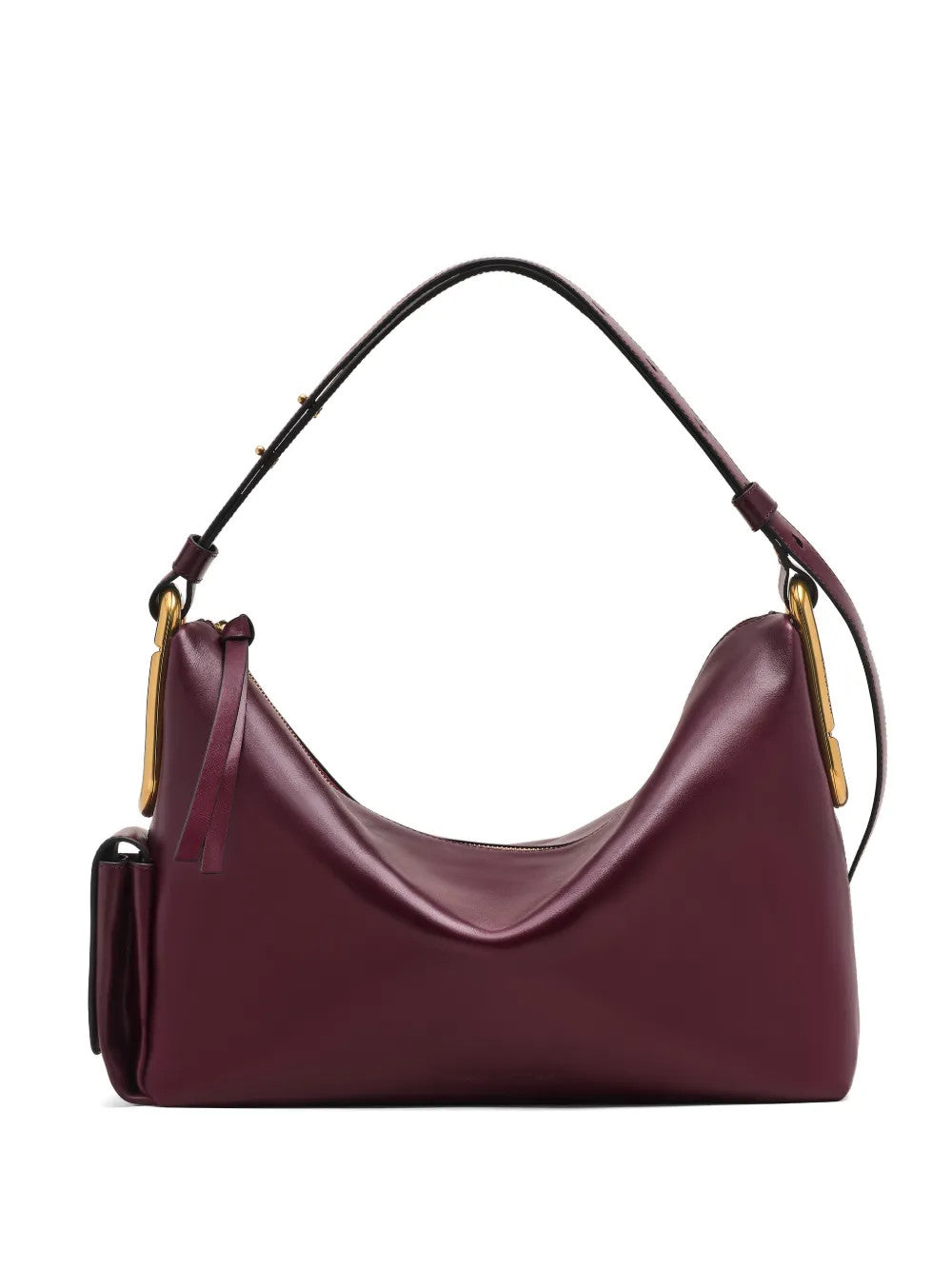 Burgundy bag, front view