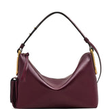 Burgundy bag, front view