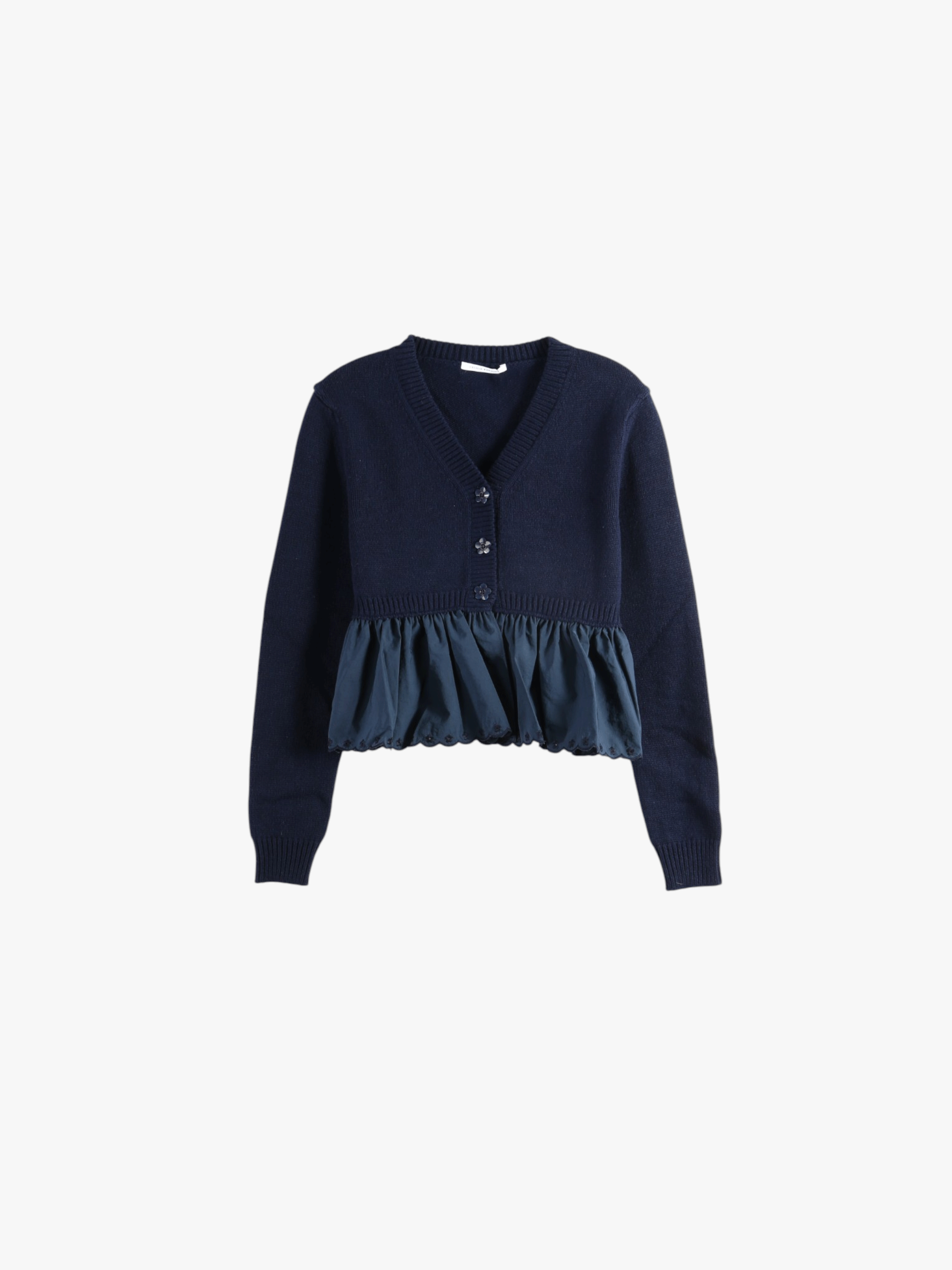 Navy jacket, front view