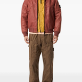 Brown pants,full body view