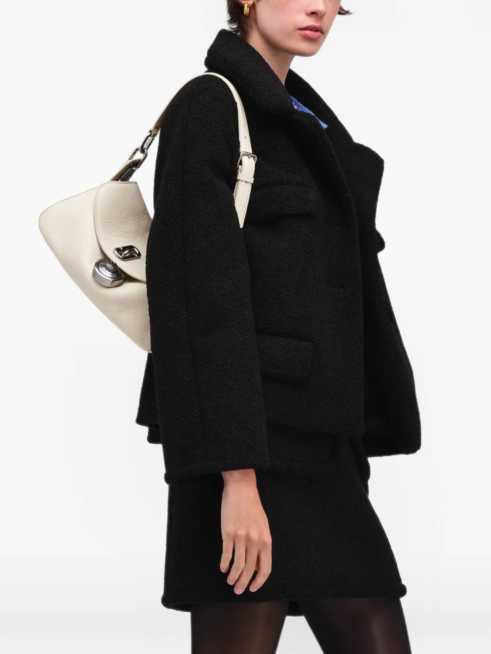 White bag, full body view