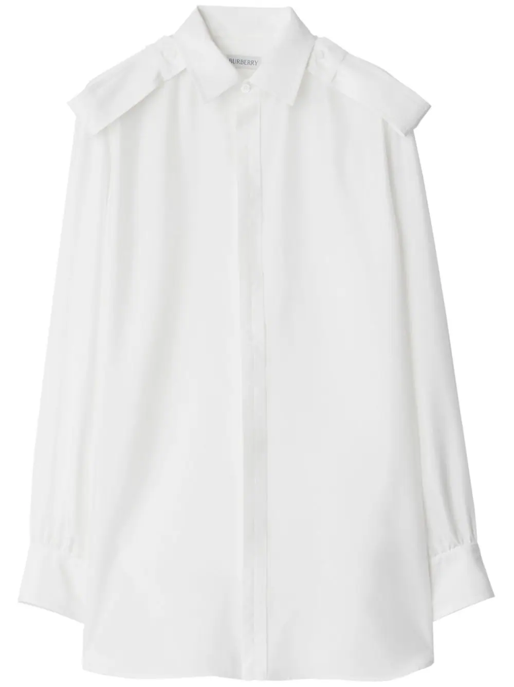 BURBERRY Women's Shoulder Button Silk Shirt