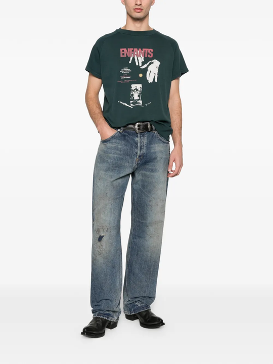 Blue jeans, full body view