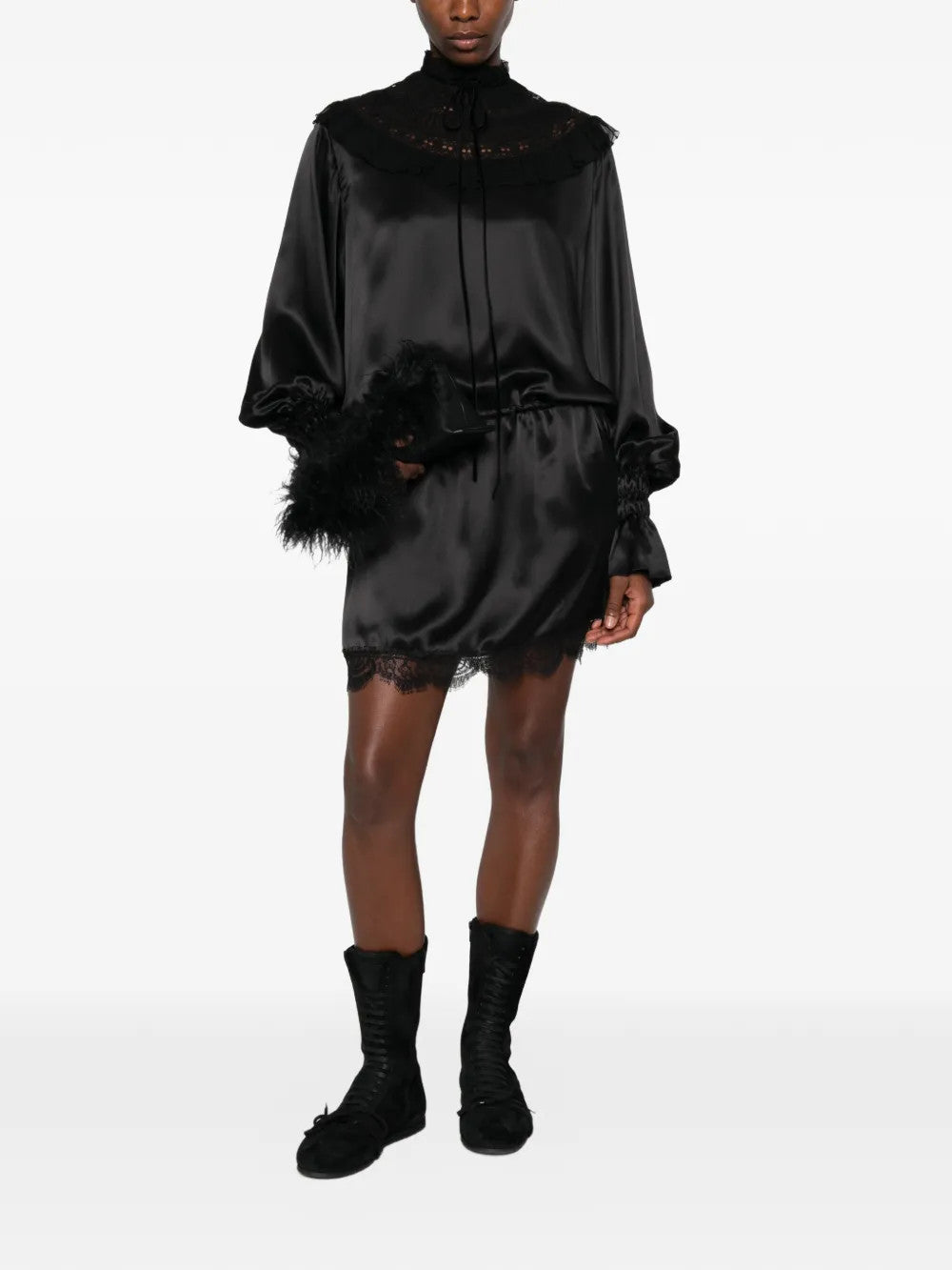 Black dress, full body view
