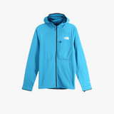 Blue hoodie, front view