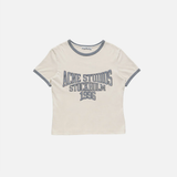 Tan t-shirt, front view