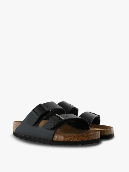 Black sandals, front view