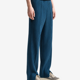Blue pants, full body view