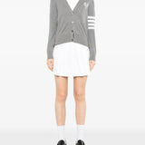 THOM BROWNE - Women Tennis Racquets Intarsia V Neck Cardigan