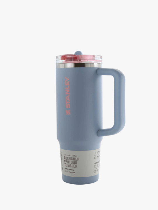 Blue product, front view