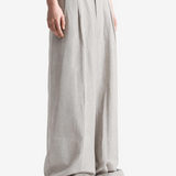 Grey pants, full body view
