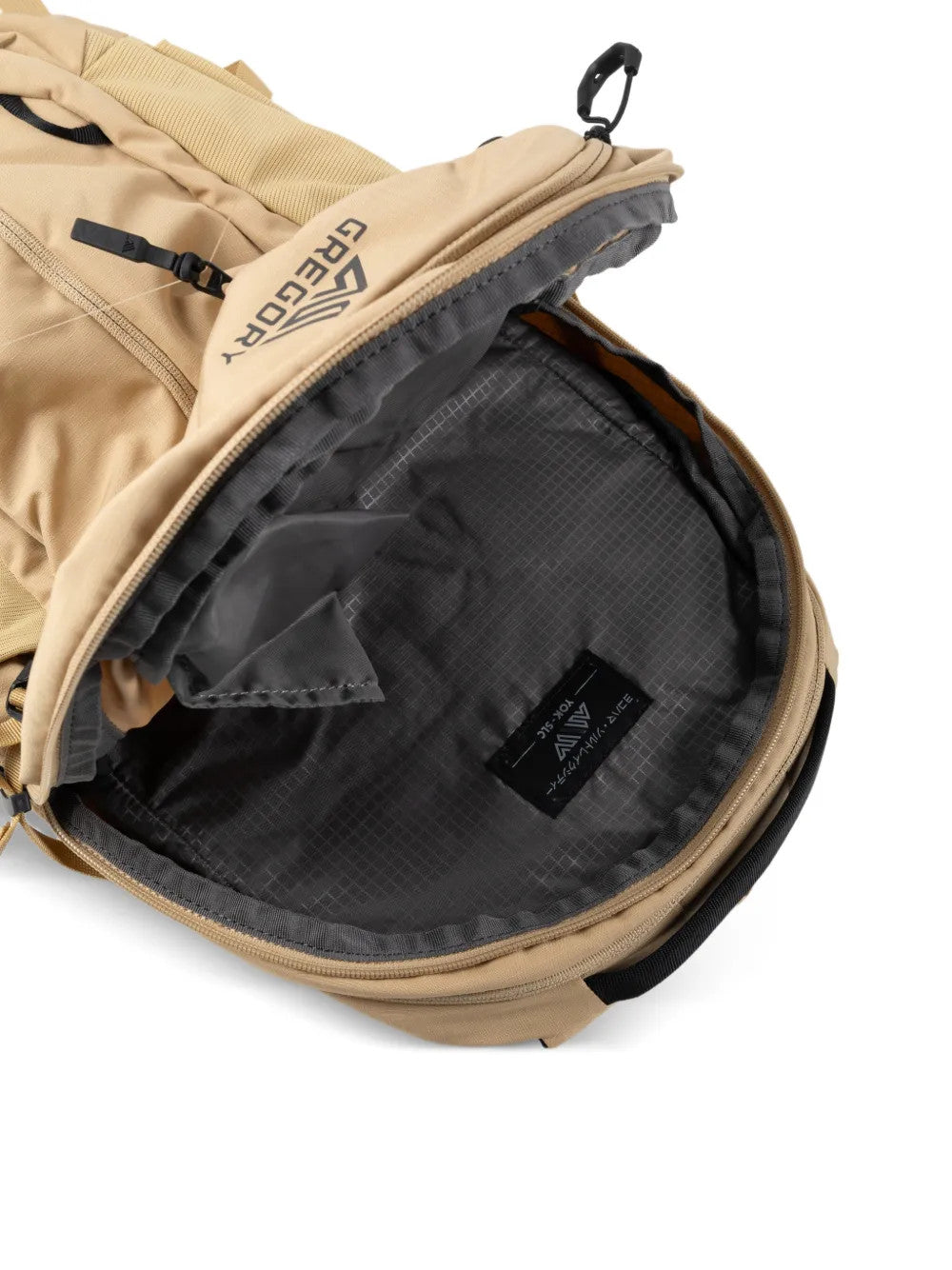 Close up of Tan bag, showing detail