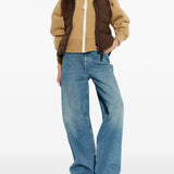 Brown jacket, full body view