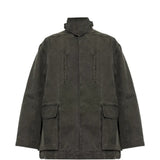 RICK OWENS - Men Collared Mackintosh Coat