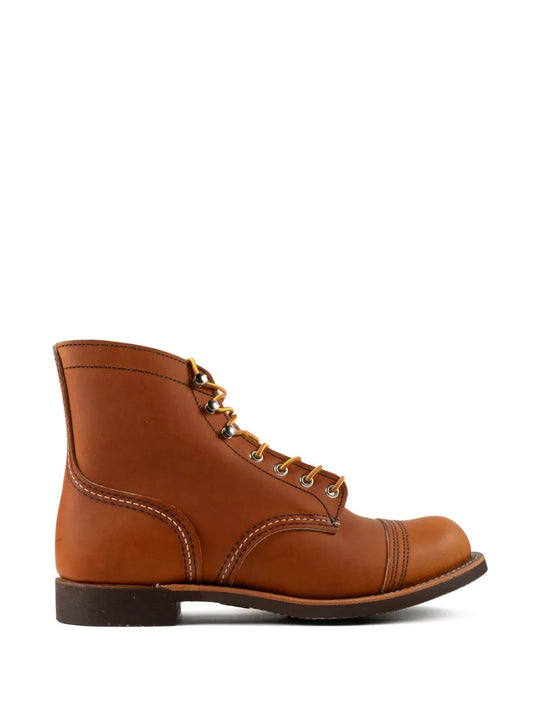 Brown boots, side view