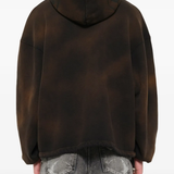 Brown hoodie, full body view