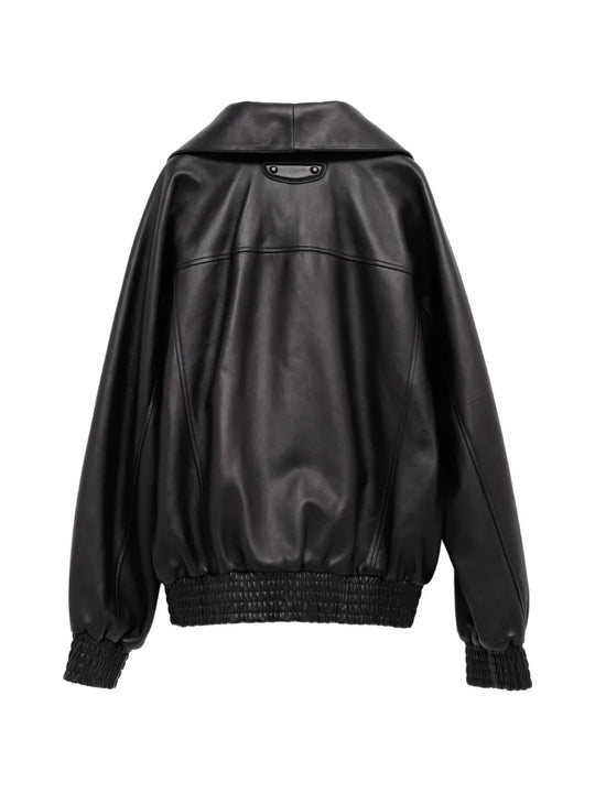 Black jacket, back view