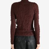 Brown shirt worn by a person, showing the shirt's fit