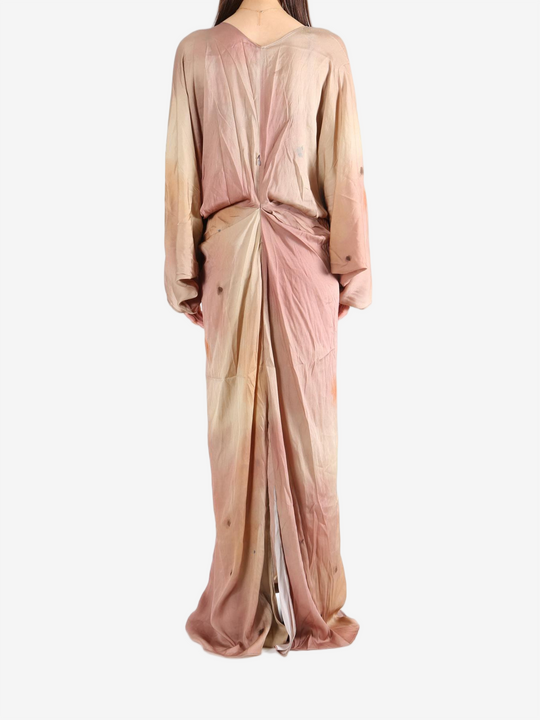 Pink dress, full body view