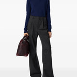 Grey pants, full body view