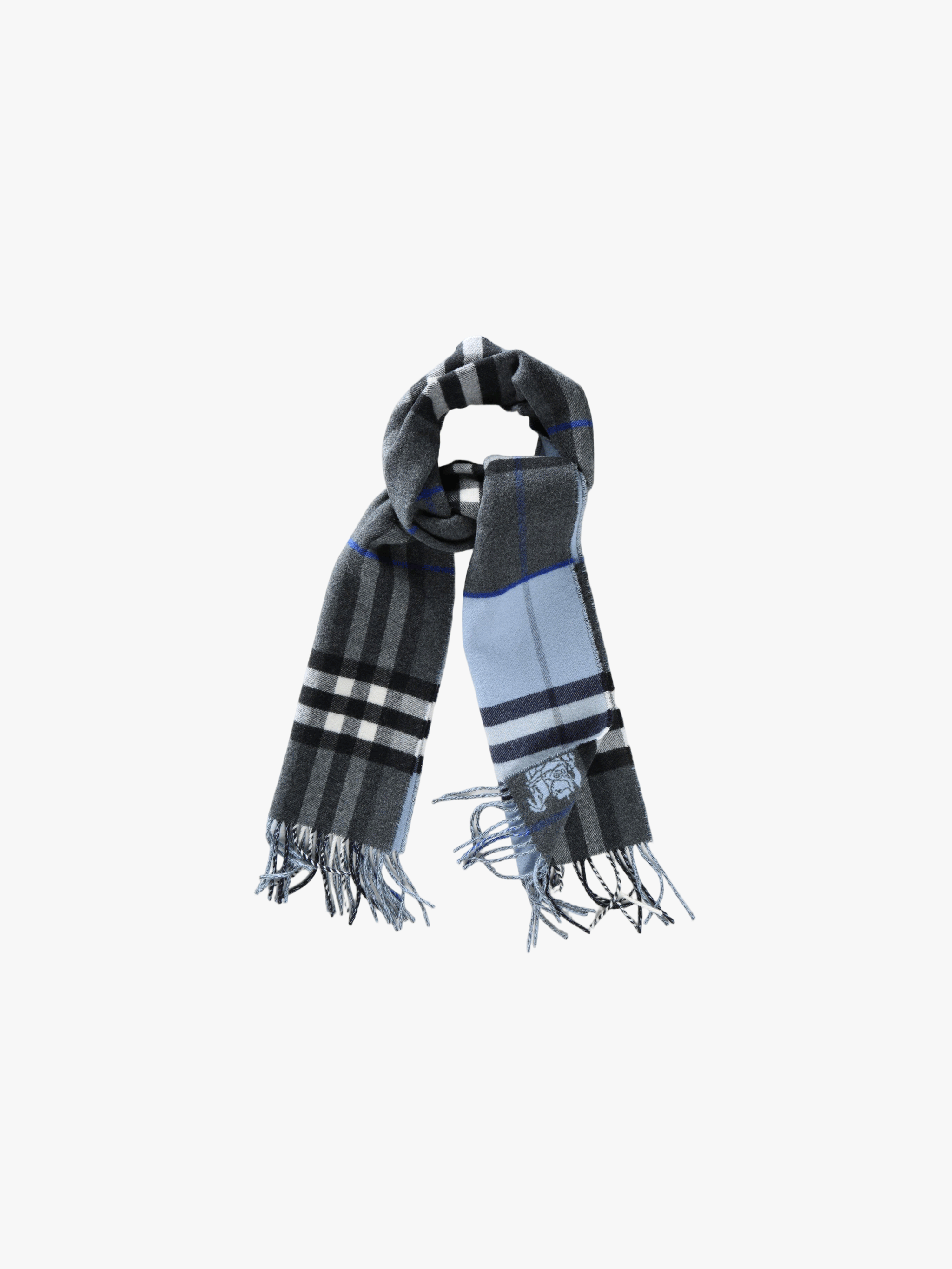 Blue scarf, front view