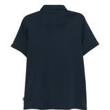 Navy shirt, back view