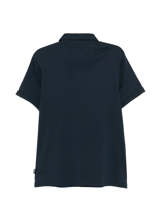 Navy shirt, back view