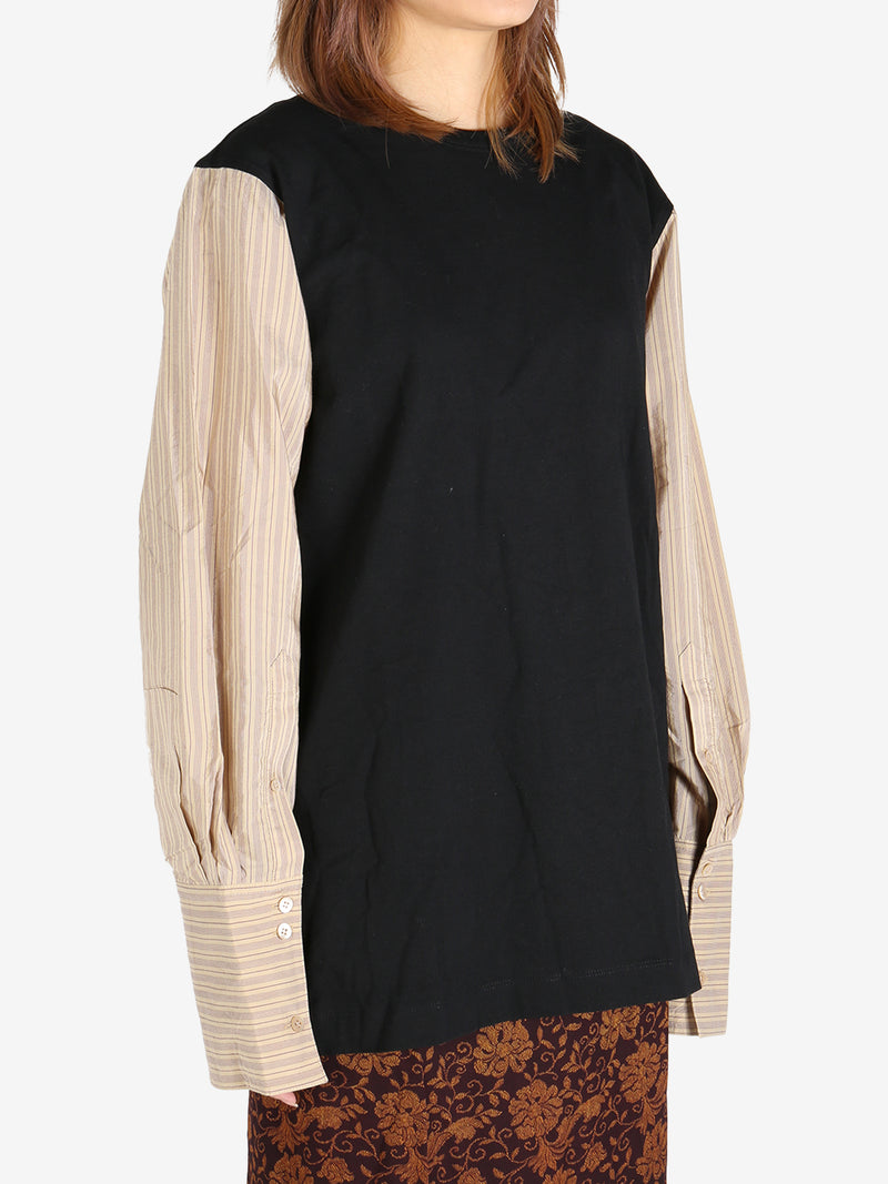 DRIES VAN NOTEN - Women Contrast Sleeves Tee