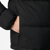 Black jacket worn by a person, showing the jacket fit