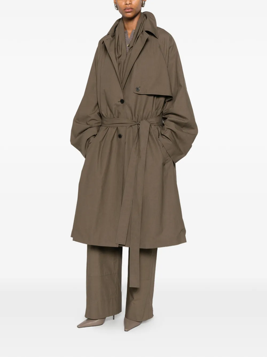 Brown coat, full body view