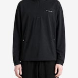 Black hoodie, full body view