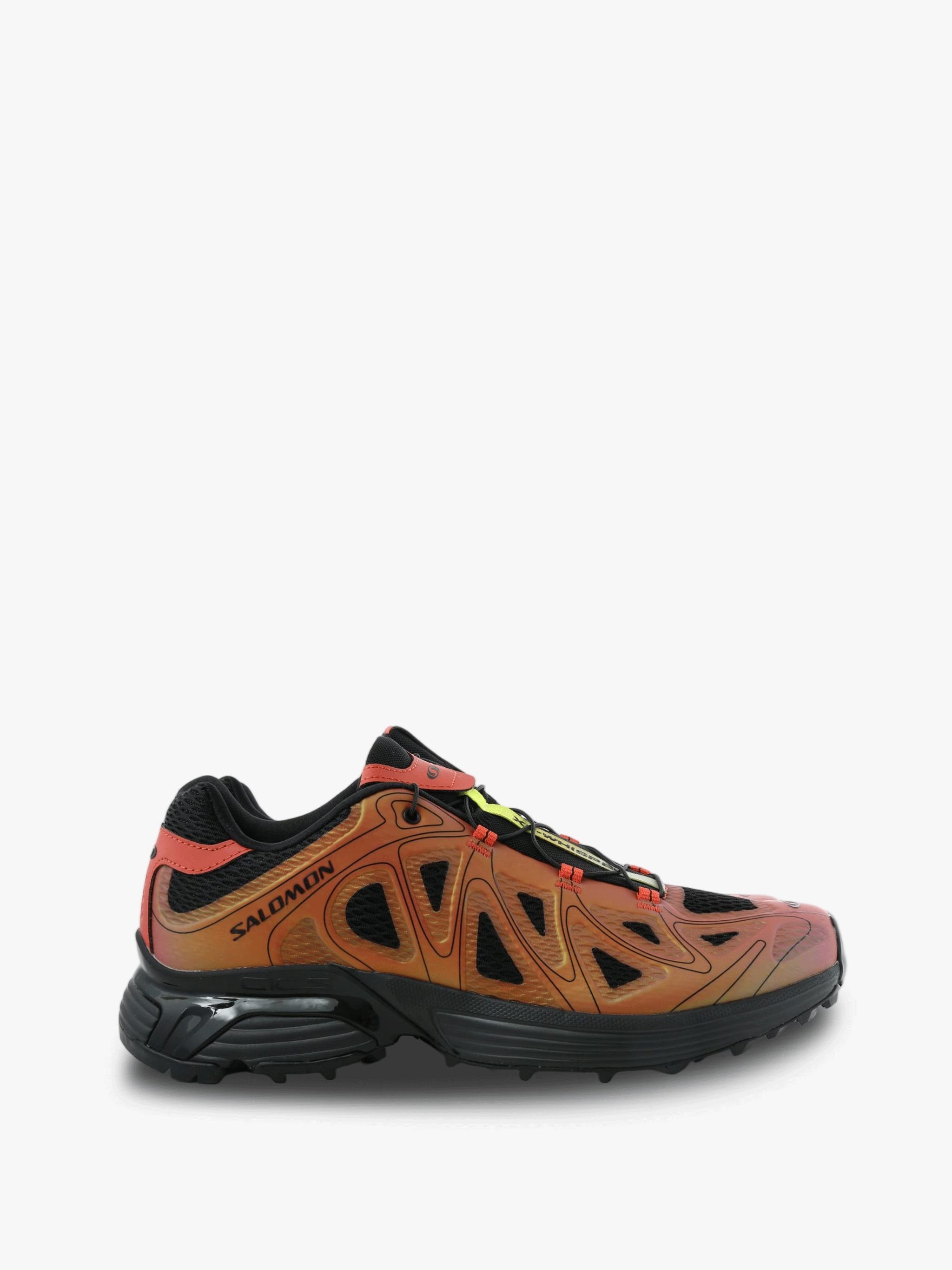 Orange shoes, side view