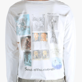 White top worn by a person, showing the top fit