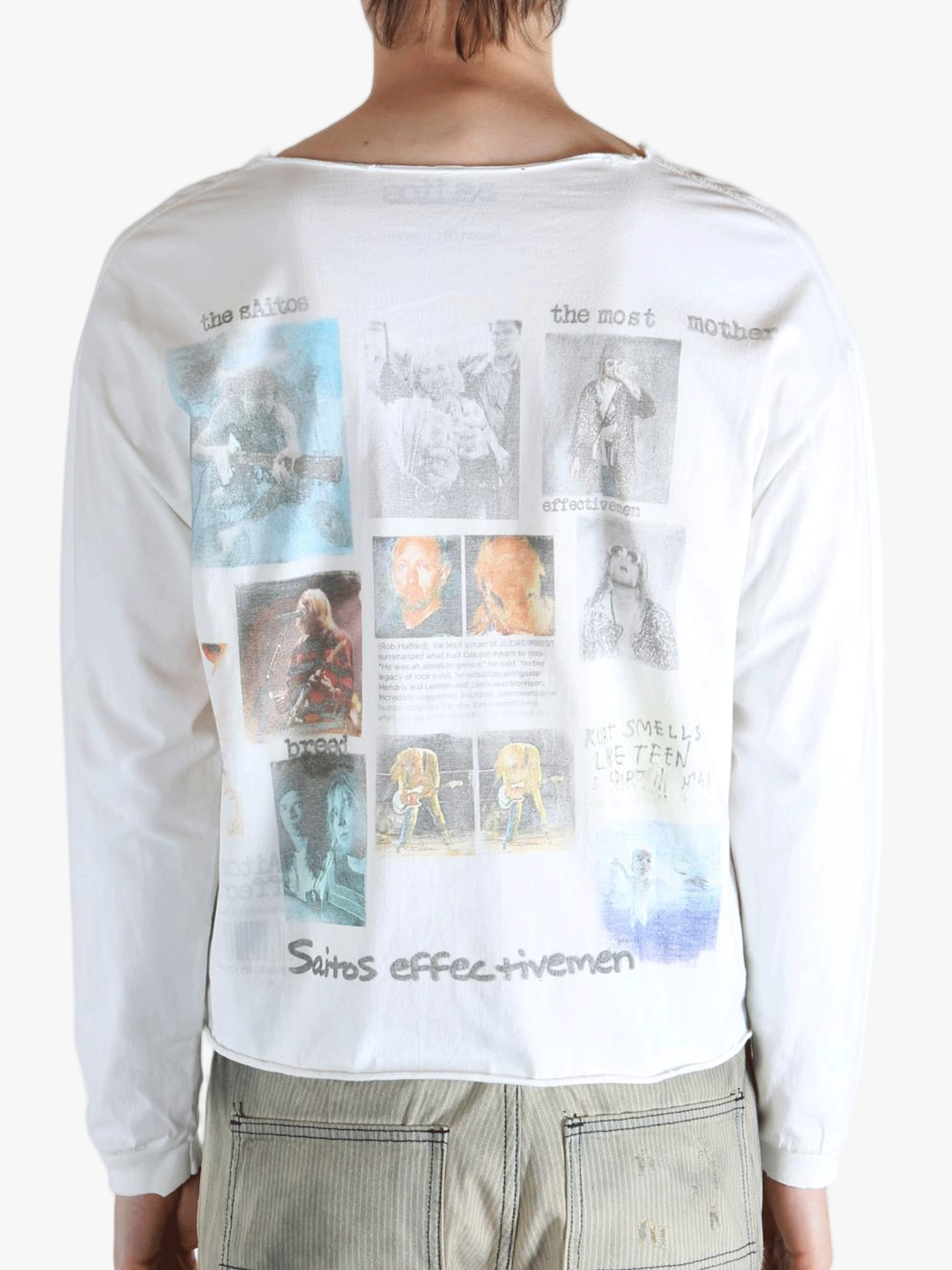 White top worn by a person, showing the top fit