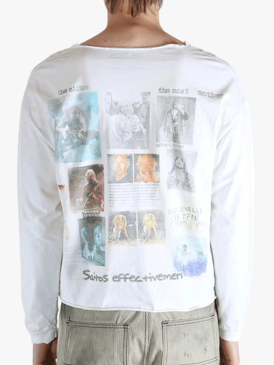 White top worn by a person, showing the top fit