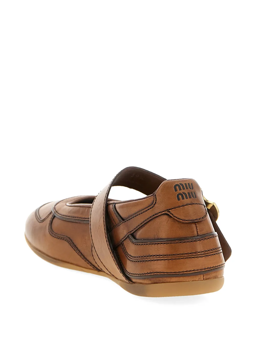 Brown shoes, back view