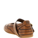 Brown shoes, back view