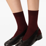 black heels worn by a person, showing the heels fit