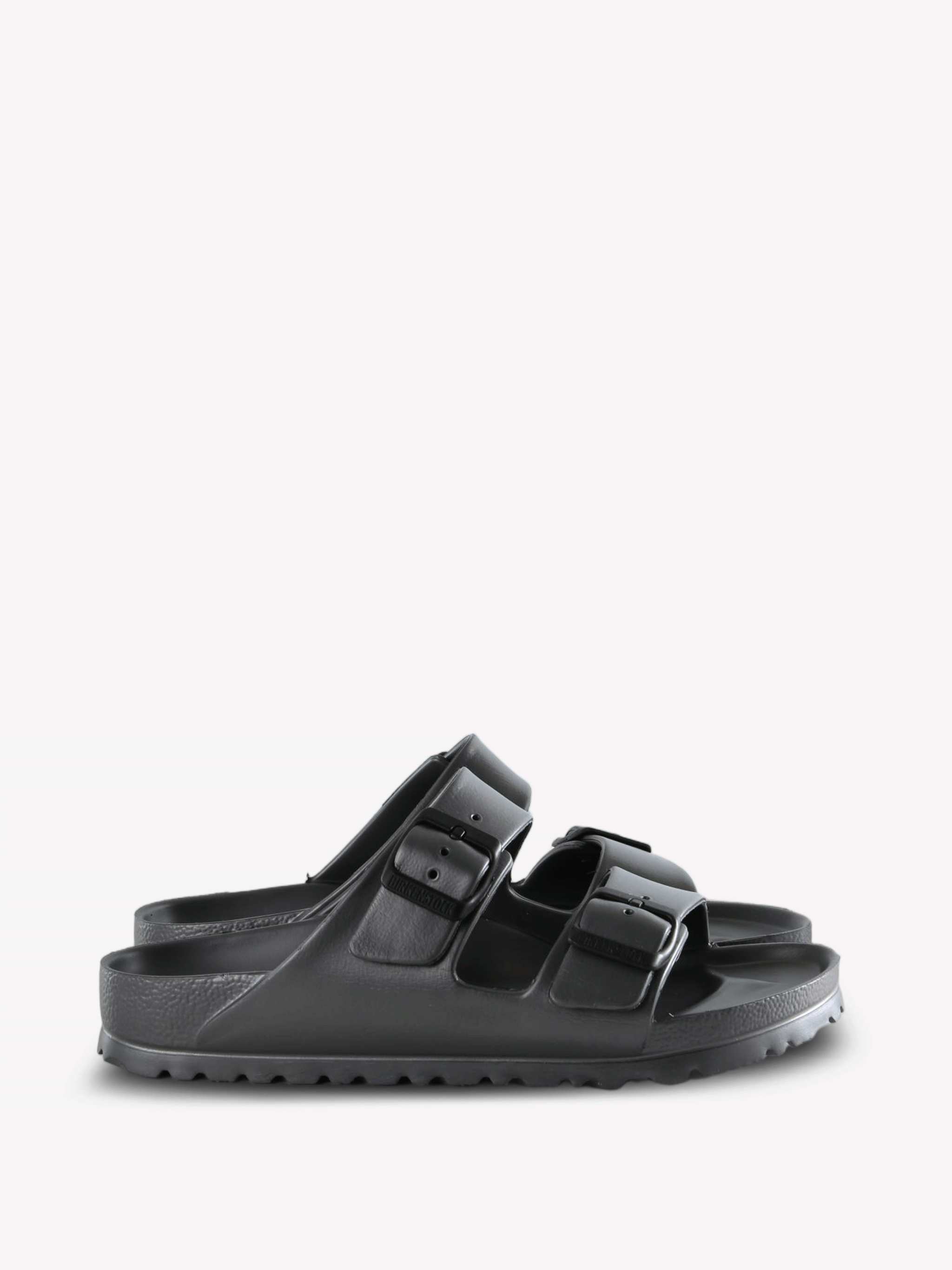 Grey sandals, side view